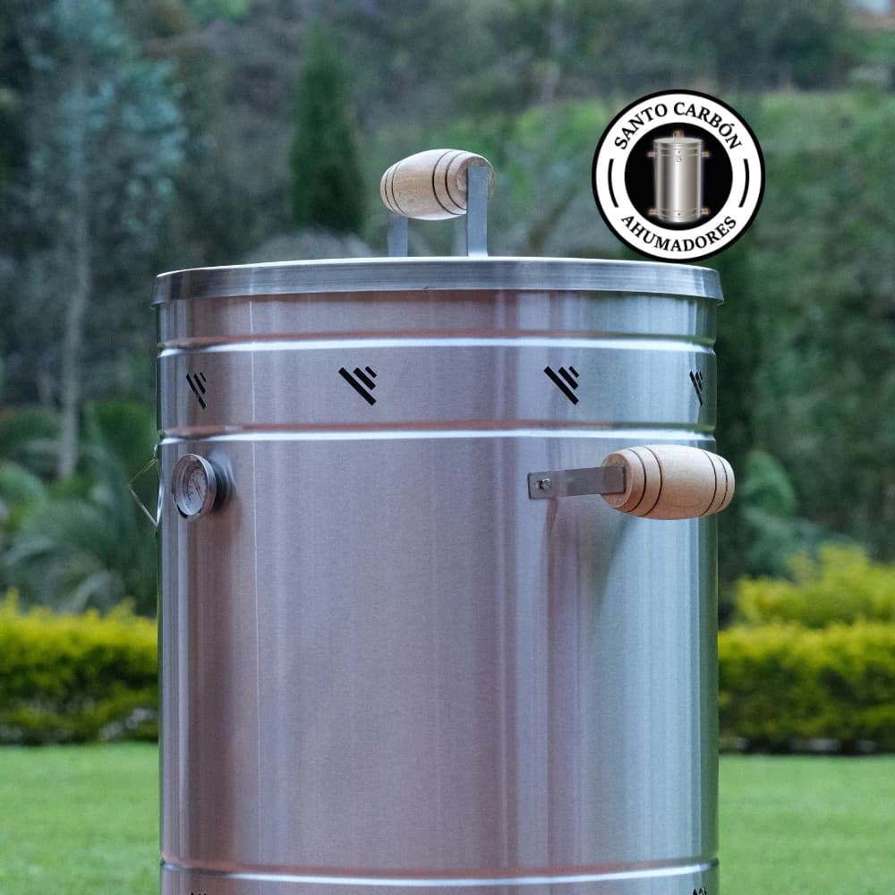 50 lb Barrel Smoker · 304 Stainless Steel