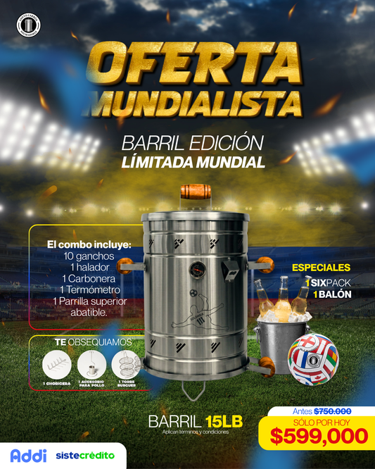 Combo Mundialista | Barril 15 LB