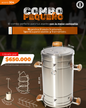 Combo Barril Pequeño 15LB  - Acero inoxidable 304 20%