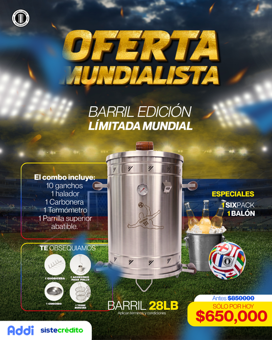 Combo Mundialista | Barril 28 LB