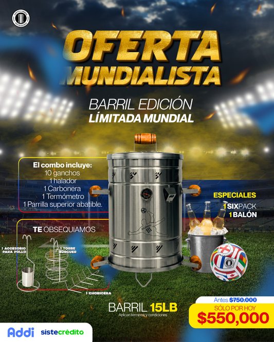 Combo Mundialista | Barril 15 LB