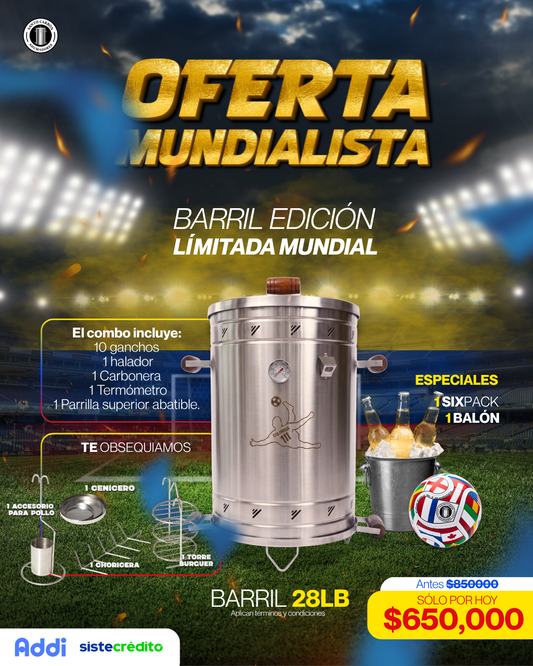 Combo Mundialista | Barril 28 LB