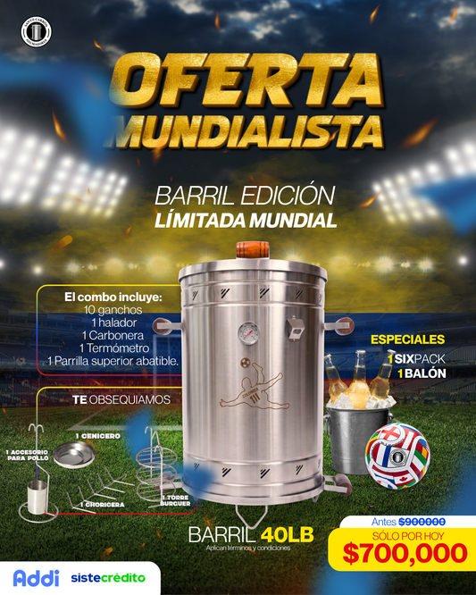 Combo Mundialista | Barril 40 LB